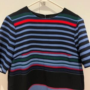 Zara colorful striped mini dress with short sleeves